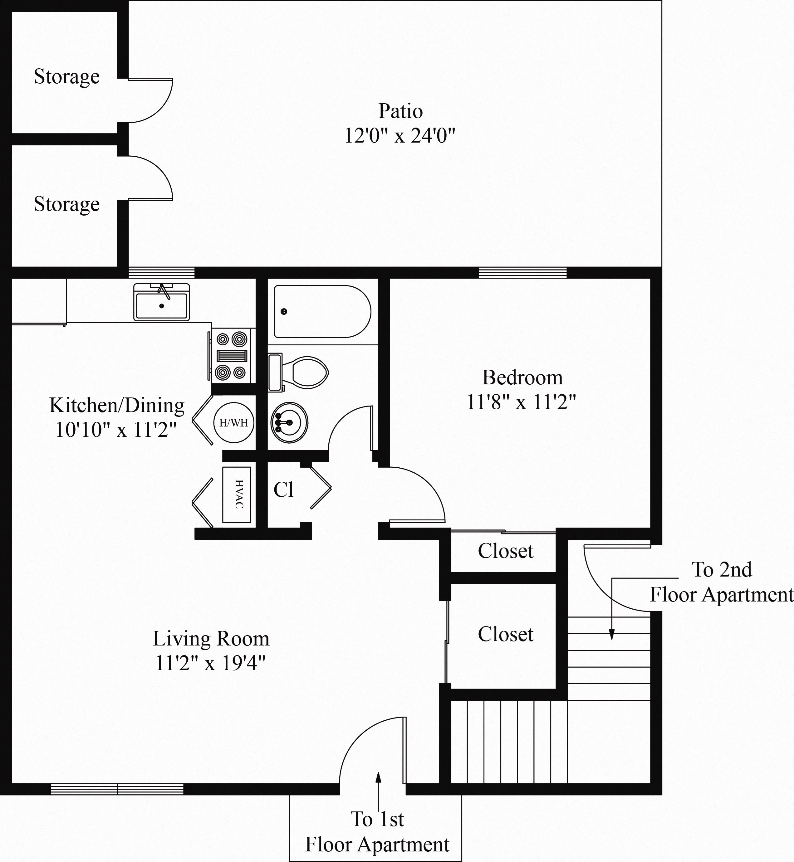 Williamsport 1 Bedroom Apartment 1 Bedroom Apartment in Williamsport, PA | Woodland Park | Property Management, Inc.